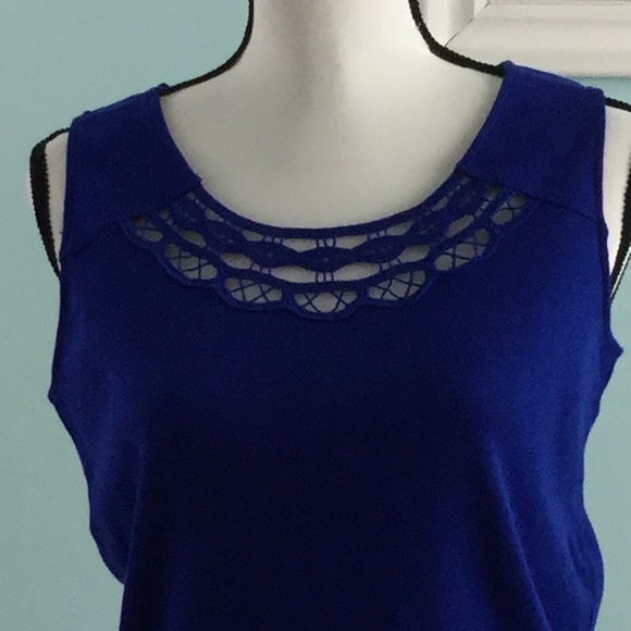 Rafaella - Royal Blue Sleeveless Pullover Top - Picture 2 of 7